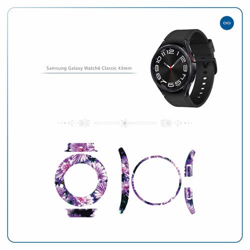 Samsung_Watch6 Classic 43mm_Purple_Flower_2